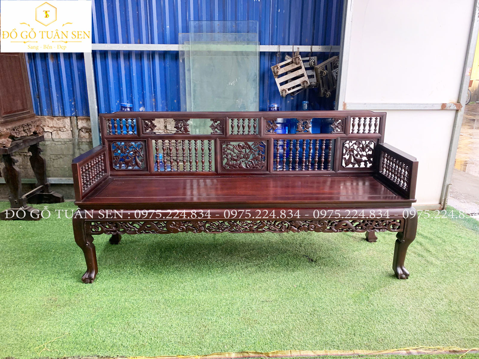 Mua trường kỷ song tiện chân móng tại Đồ Gỗ Tuân Sen